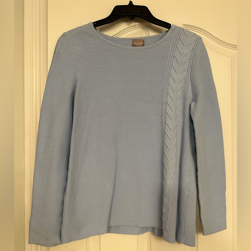 Chico's Soft Blue Knit Sweater